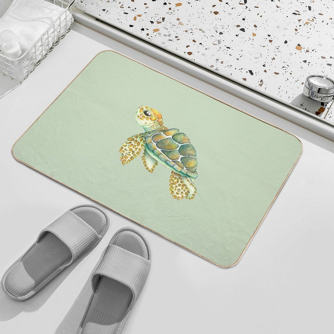 Turtle (green)  Odorless Bath Mat