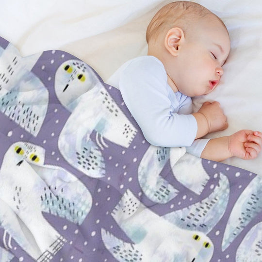 Snowy Owls Gift-ready Throw Blanket