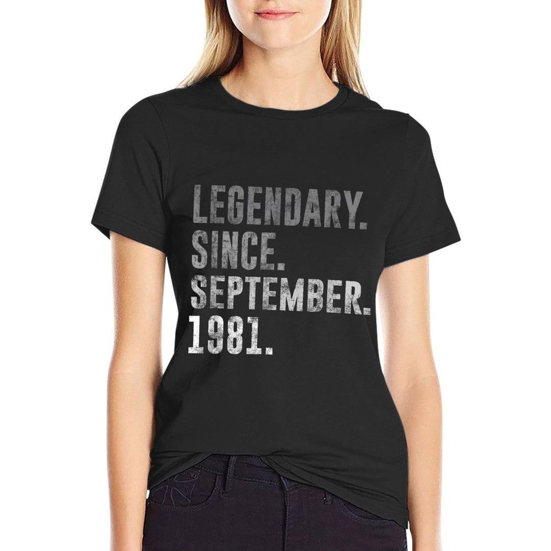 Legendary Since September 1981 44th Birthday Vintage 1981  Eco-friendly Material T-Shirt