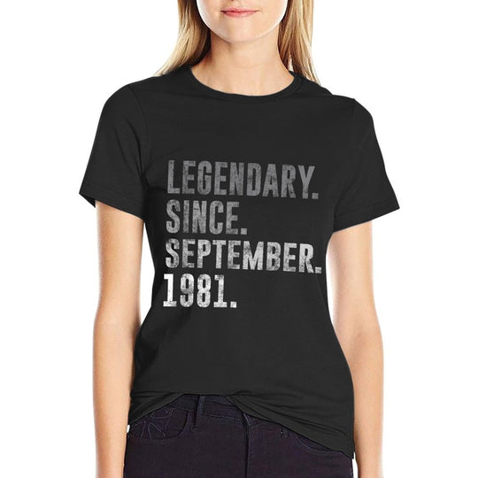 Legendary Since September 1981 44th Birthday Vintage 1981  Eco-friendly Material T-Shirt