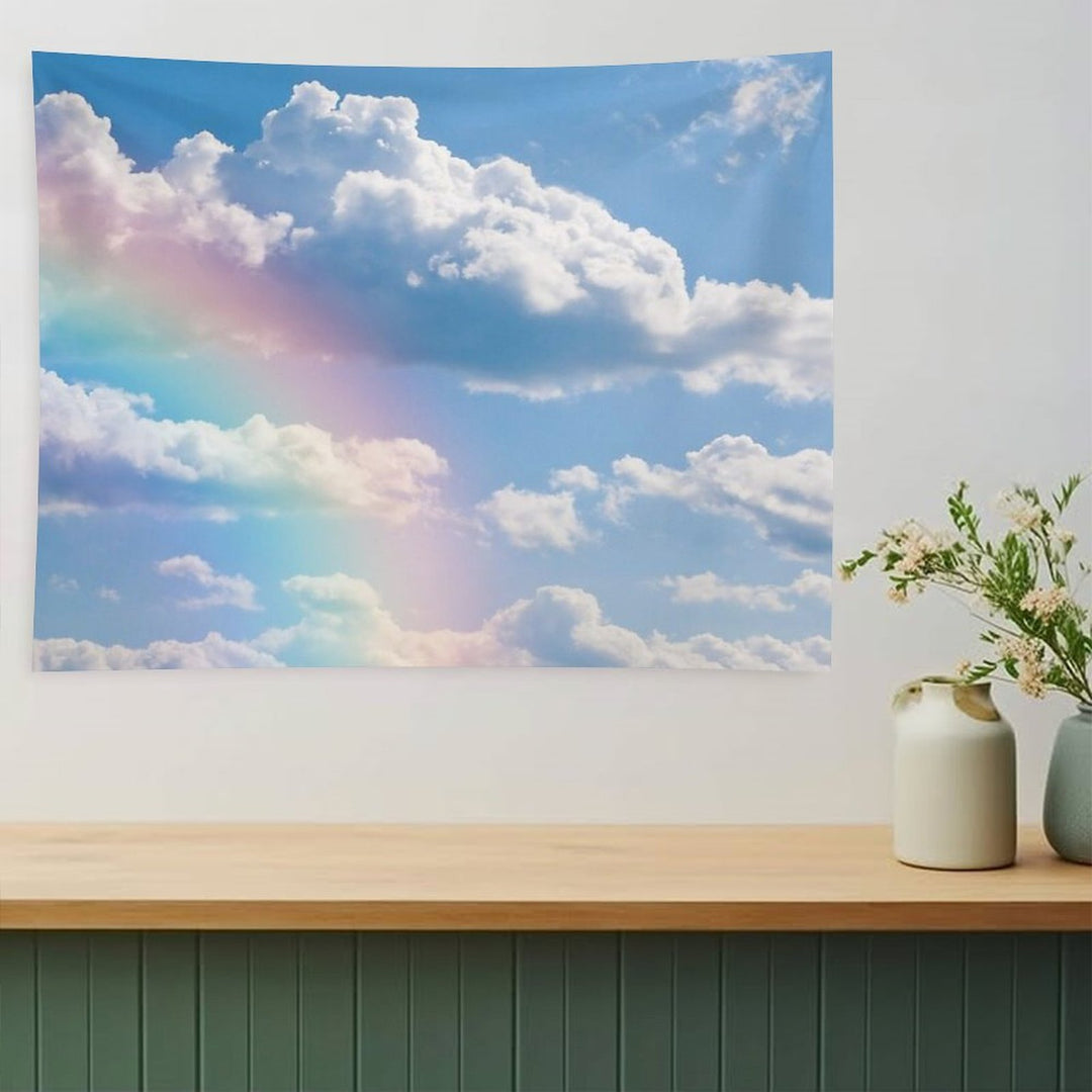 Rainbow Clouds Tapestry
