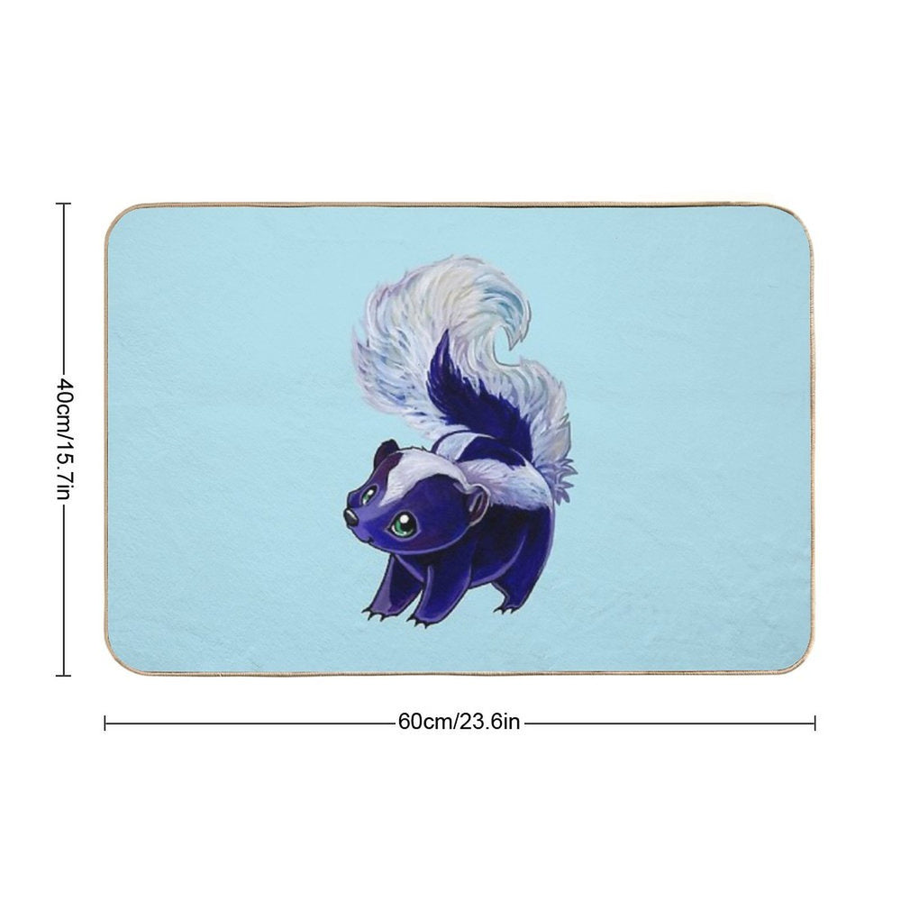 Purple Skunk  Dirt-Trapping Bath Mat