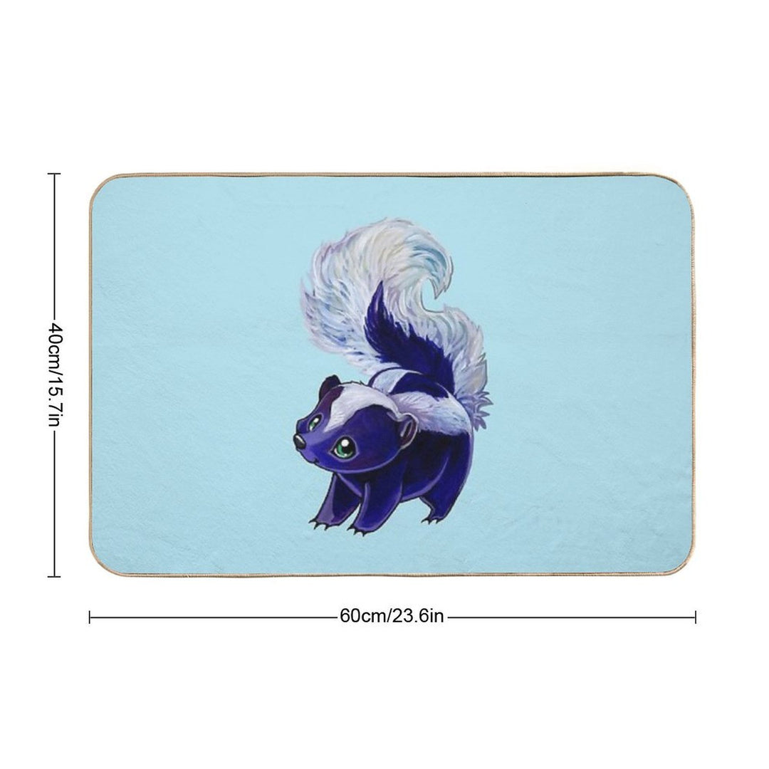 Purple Skunk  Dirt-Trapping Bath Mat