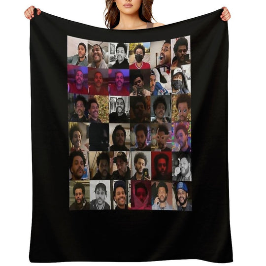 King of Selfiesss Plush Throw Blanket