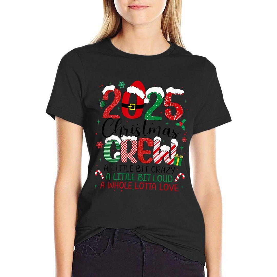 Christmas Cruisin Crew 2025 Matching Family Cruise Holiday  Polyester Blend T-Shirt