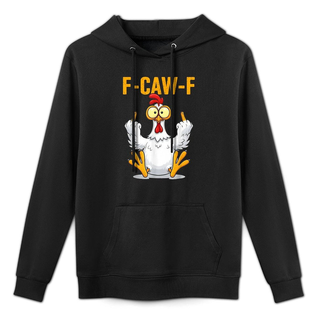 F-Caw-F Funny Chicken Humor Quote Rooster Meme Pilling-Resistant Hoodie