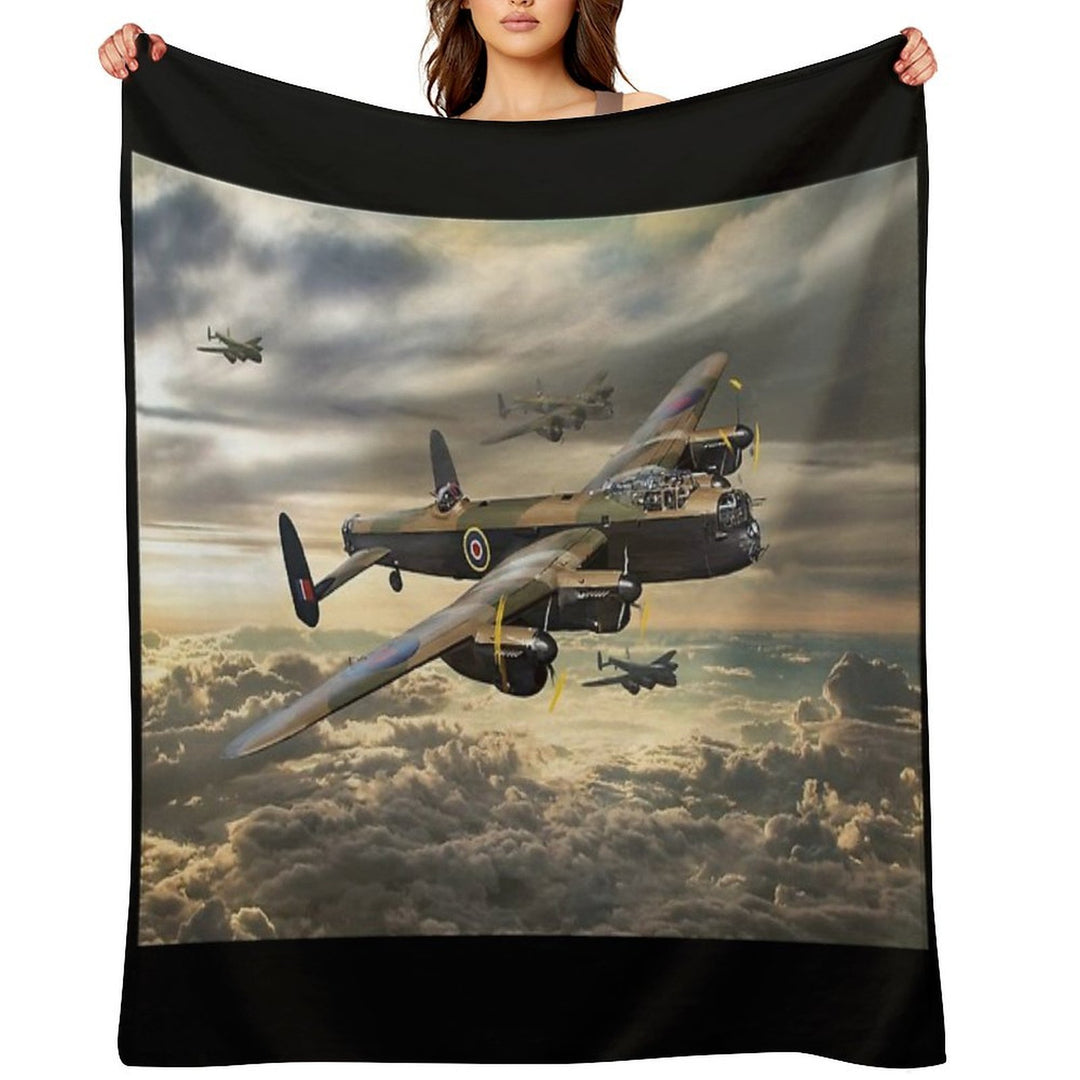 Avro Lancaster Machine-washable Throw Blanket