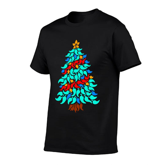 Chili Pepper Christmas Tree Funny Hot Spicy Sauce Salsa Fan  Tagless Design T-Shirt