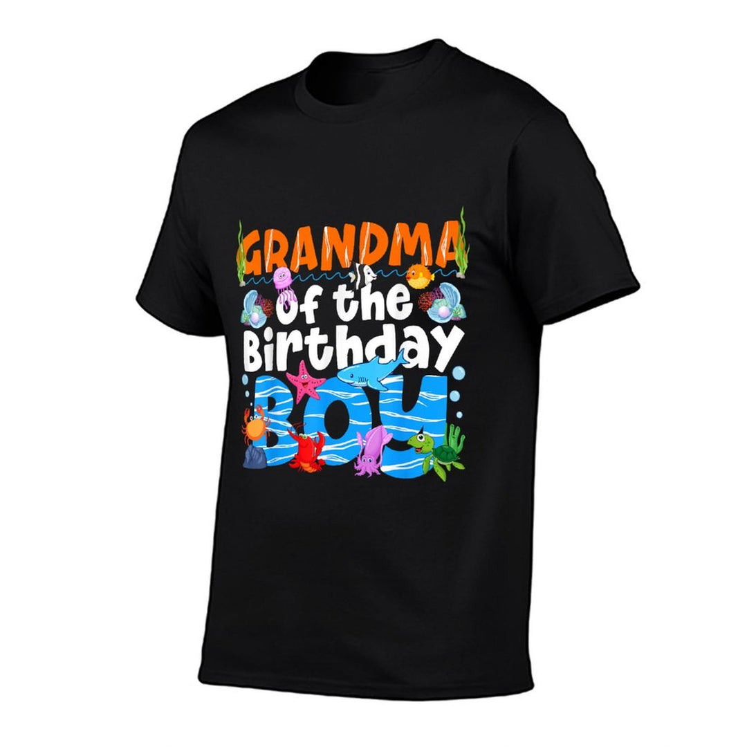 Grandma Under Sea Birthday Party Ocean Sea Animals Themed  Lightweight T-Shirt