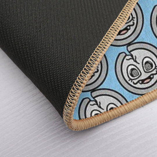 Spooky Cracked Silver Coin  Rapid-Drying Bath Mat