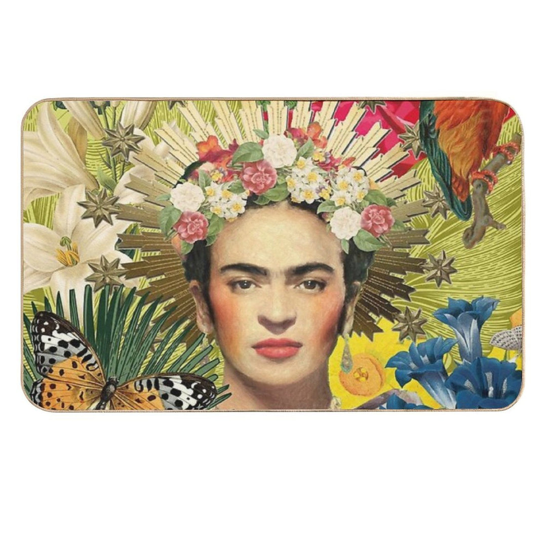 Frida Kahlo Corona  Absorbent Bath Mat