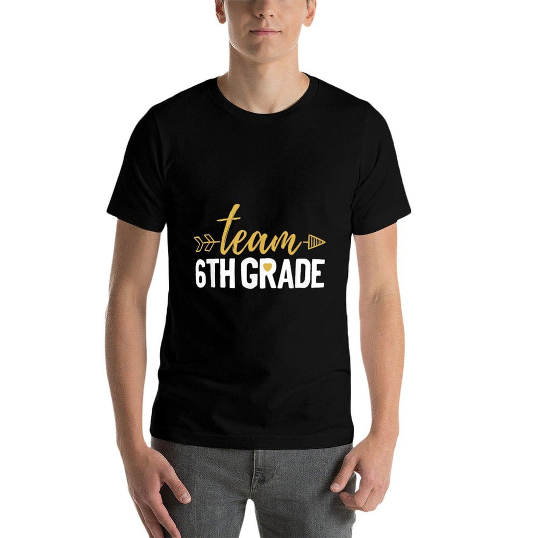 Team 6th Grade Hello Sixth Grade Crew Squad Teacher Kids  Heathered Texture T-Shirt