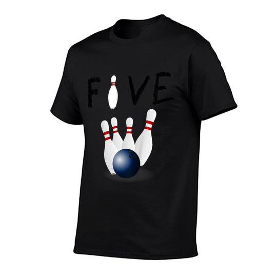 Kids 5 Year Old Bowling Birthday Party 5th Birthday  Easy-care T-Shirt