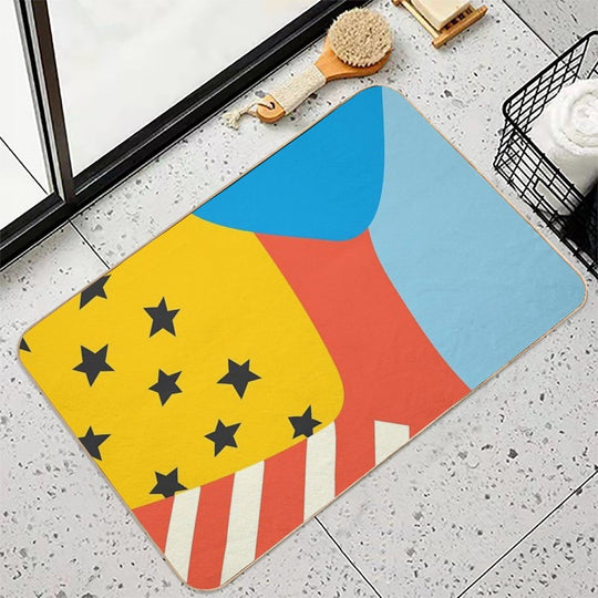 Modern Art Print  Pet-Safe Bath Mat