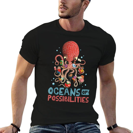 Oceans of Possibilities Summer Reading 2022 Tshirt Octopus  Trendy Pattern T-Shirt