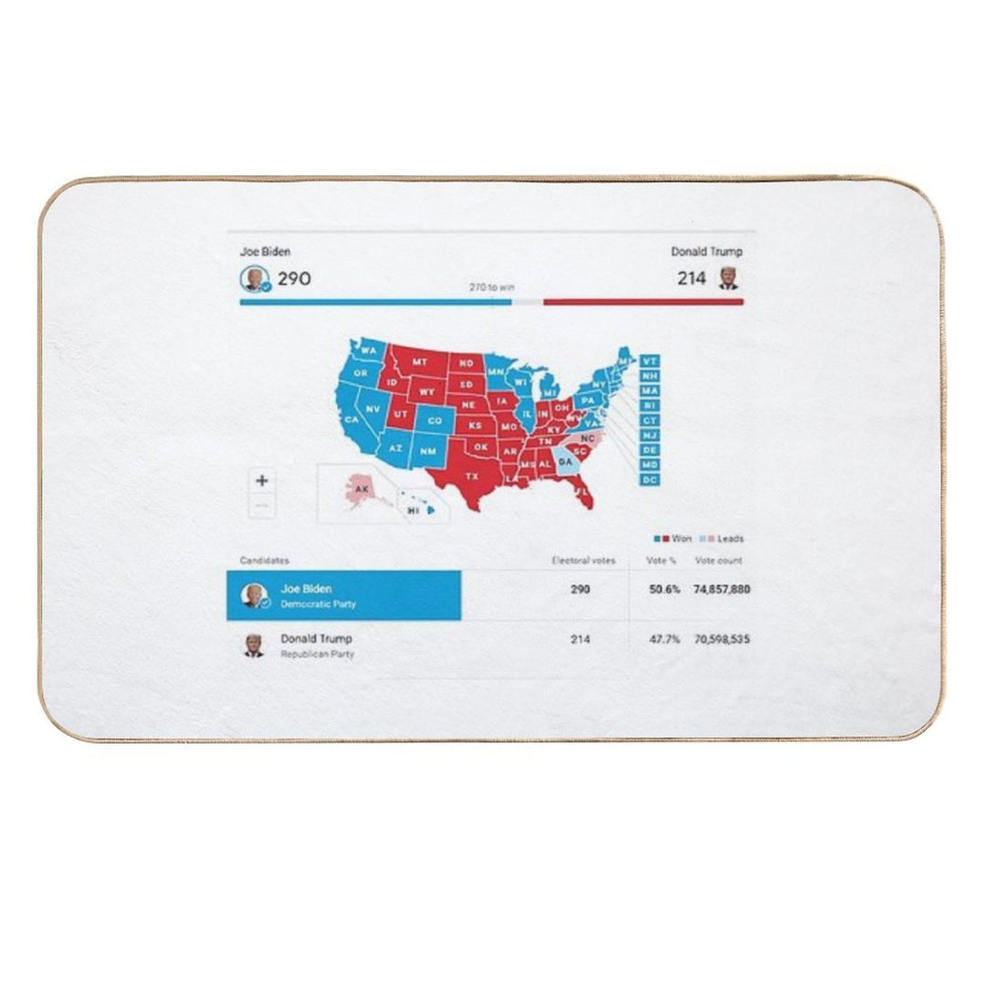 2020 United States Election Results BidenTrump  Multi-Purpose Bath Mat