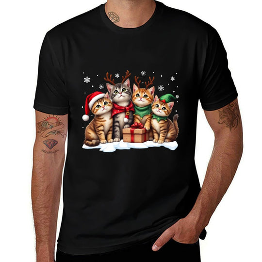 Cats Cat Christmas Pajamas Family Men Women Boys Girls  Moisture-wicking T-Shirt