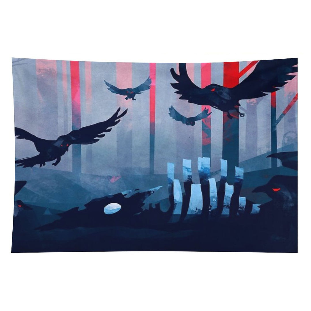 Blue Stone Landscape Tapestry