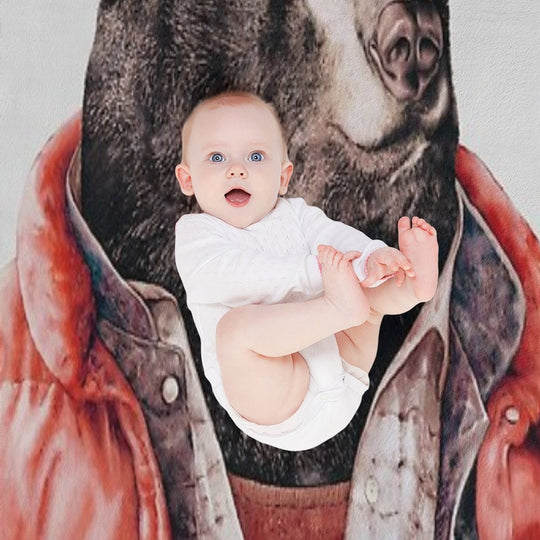 Black Bear All-season Throw Blanket