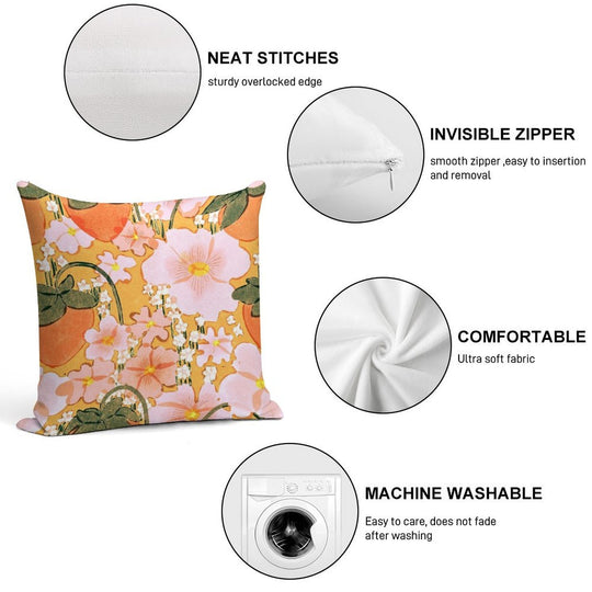 Strawberry Fields II Soft Decorative Cover Throw Pillow