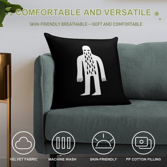 Crying Man Soft Fade-Resistant Throw Pillow