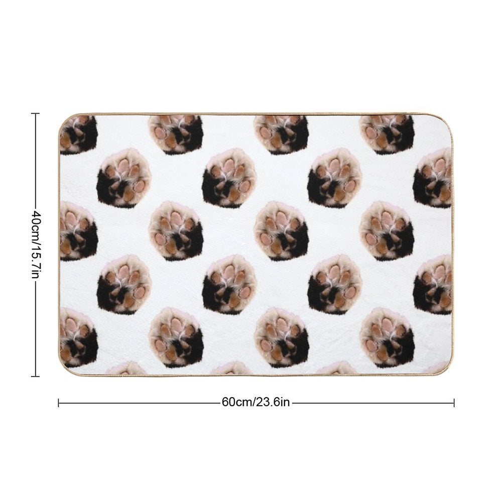 Calico Kitty Paw Pattern  Long-Lasting Bath Mat