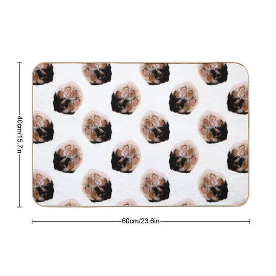 Calico Kitty Paw Pattern  Long-Lasting Bath Mat