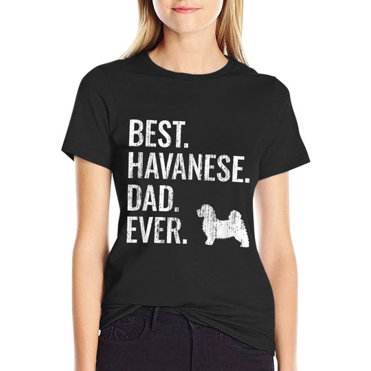 Best Havanese Dad Ever - Cool Dog Owner Gift for Men  Vintage-inspired T-Shirt