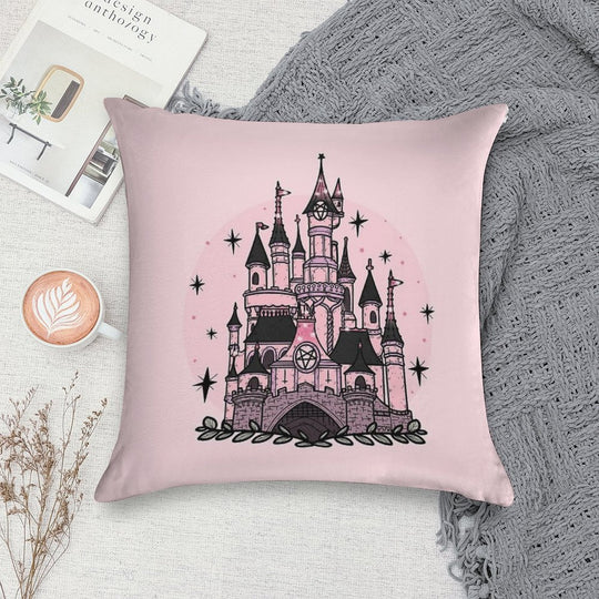 The Magical Goth Castle Soft Shrink-Resistant Throw Pillow
