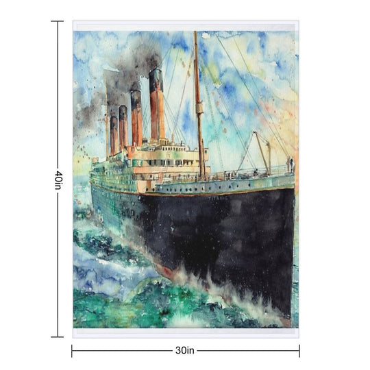 RMS Titanic White Star Line Ship 1912 Premium Throw Blanket