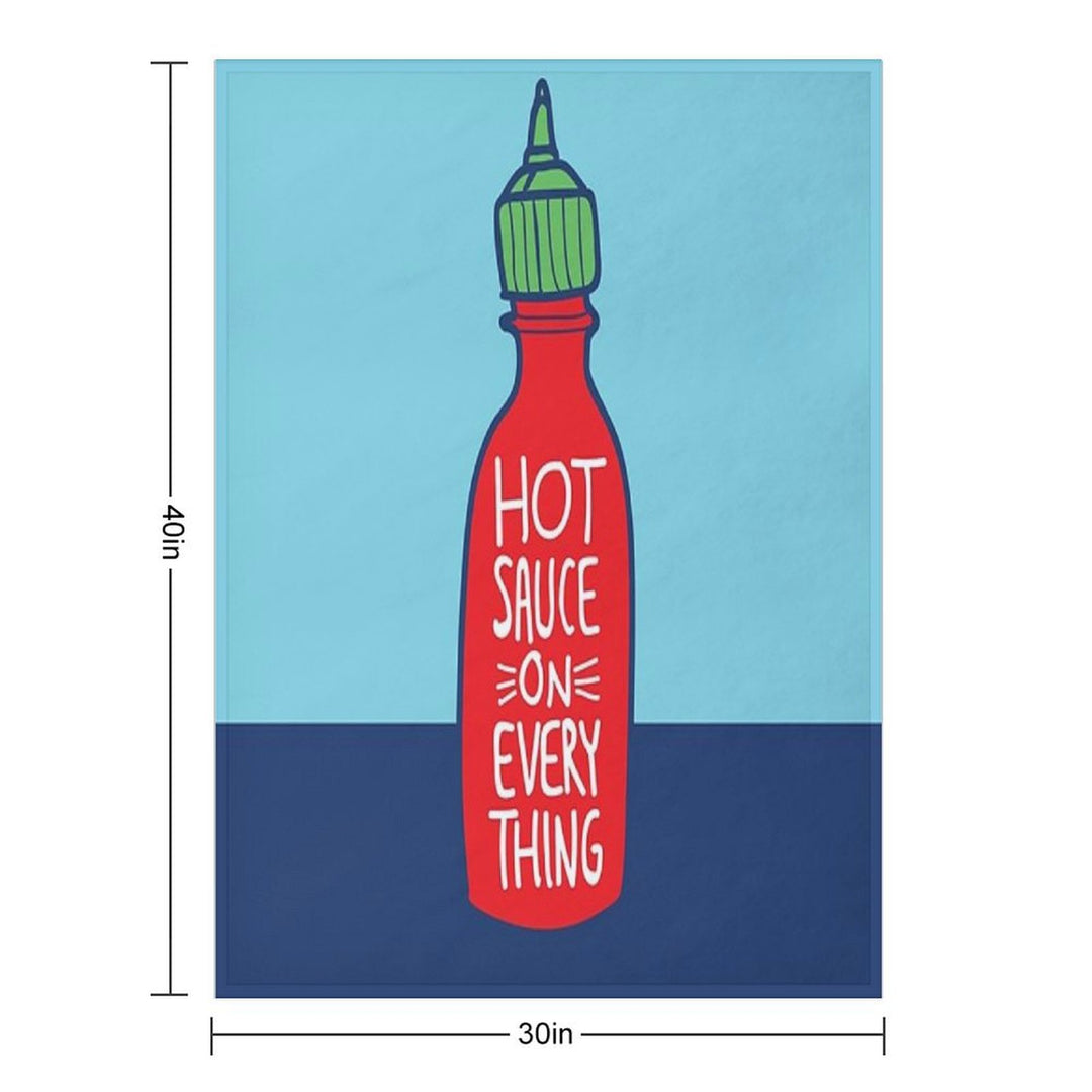 Hot Sauce on Everything Anti-pilling Throw Blanket