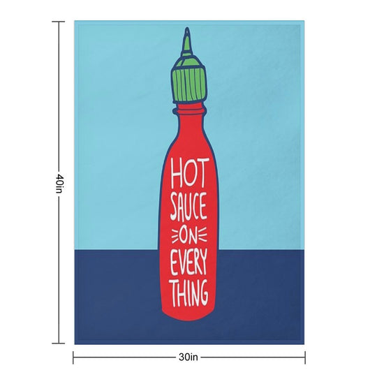 Hot Sauce on Everything Anti-pilling Throw Blanket