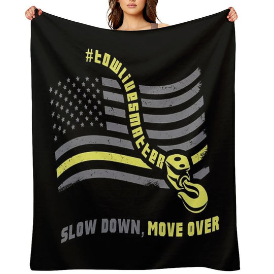 Slow Down Move Over - Tow Truck Operator Gift Comfort Throw Blanket