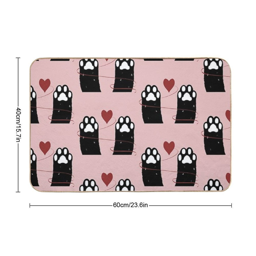 Pattern of Heart Connect  Absorbent Bath Mat