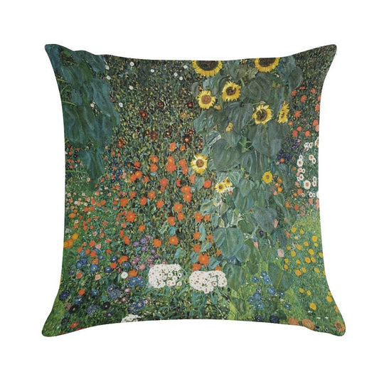 Gustav Klimt - The Sunflower Soft High-Density Material Throw Pillow