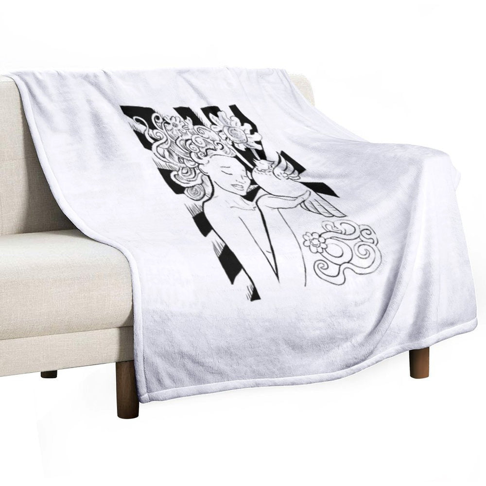 Solace Amongst The Flowers Comfort Throw Blanket