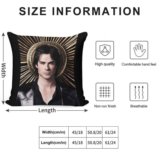 Damon Salvatore Soft Bedroom Essential Throw Pillow