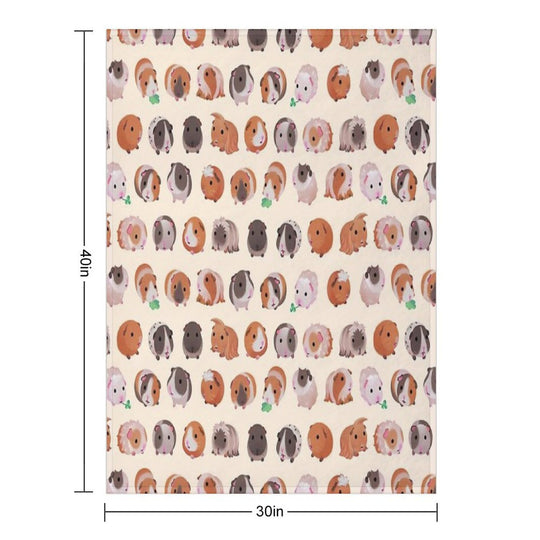 Guinea Pig Day - Bright Anti-pilling Throw Blanket