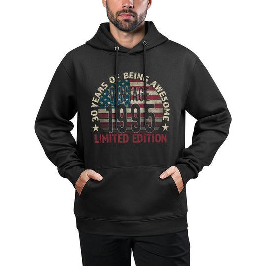 30th Birthday Gift Men Vintage Born 1995 Turning 30 Year Old Durable Construction Hoodie