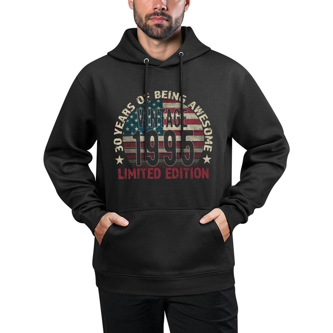 30th Birthday Gift Men Vintage Born 1995 Turning 30 Year Old Versatile Streetwear Hoodie