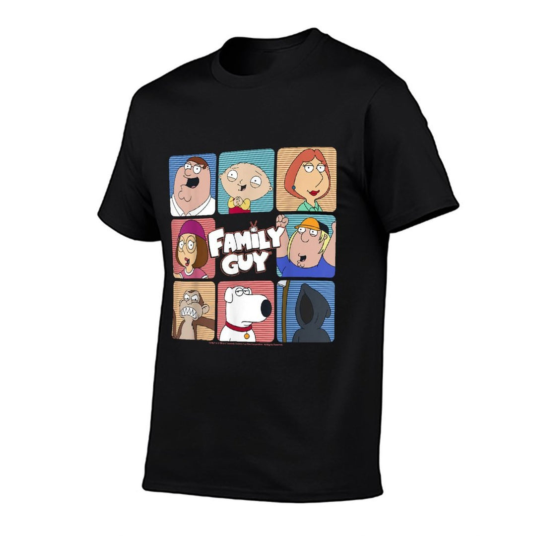 Family Guy Iconic Griffin Family Group Shot Big Chest Panels  Affordable Price T-Shirt