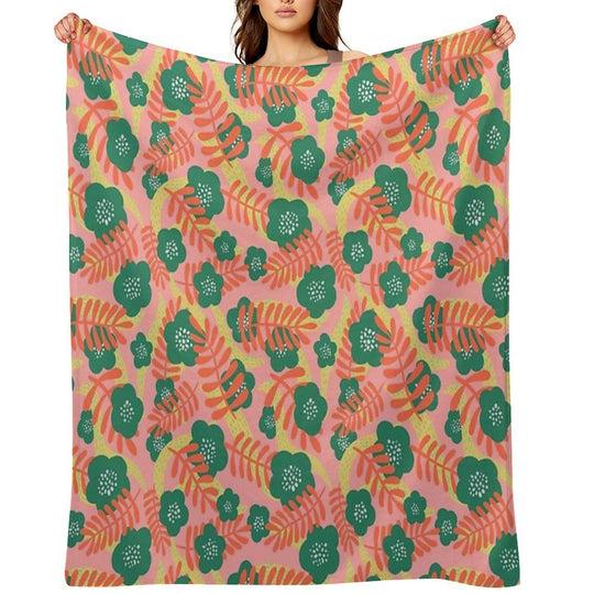 Bright Florals Multi-functional Throw Blanket
