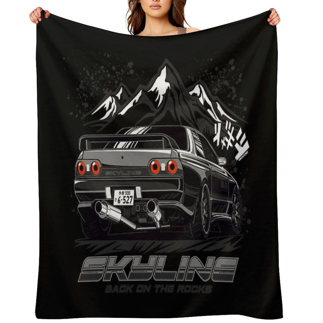 VR38 Swapped Skyline R32 Multi-functional Throw Blanket