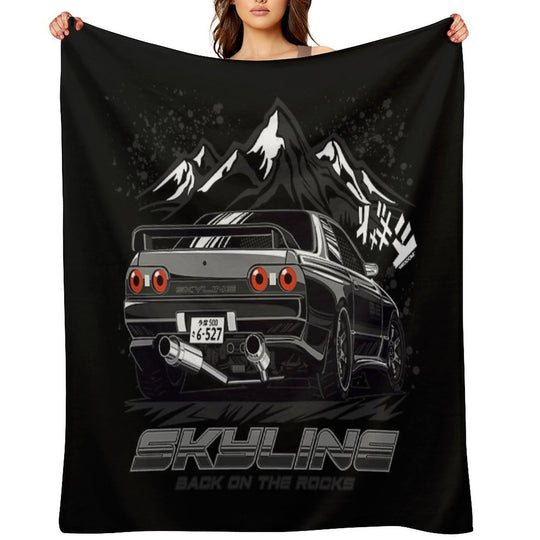 VR38 Swapped Skyline R32 Multi-functional Throw Blanket