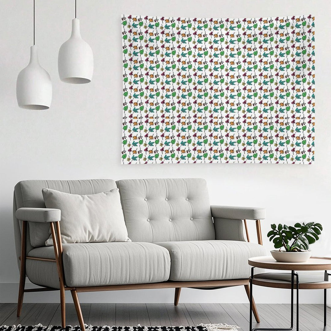 Autumn Leaves Pattern Tapestry