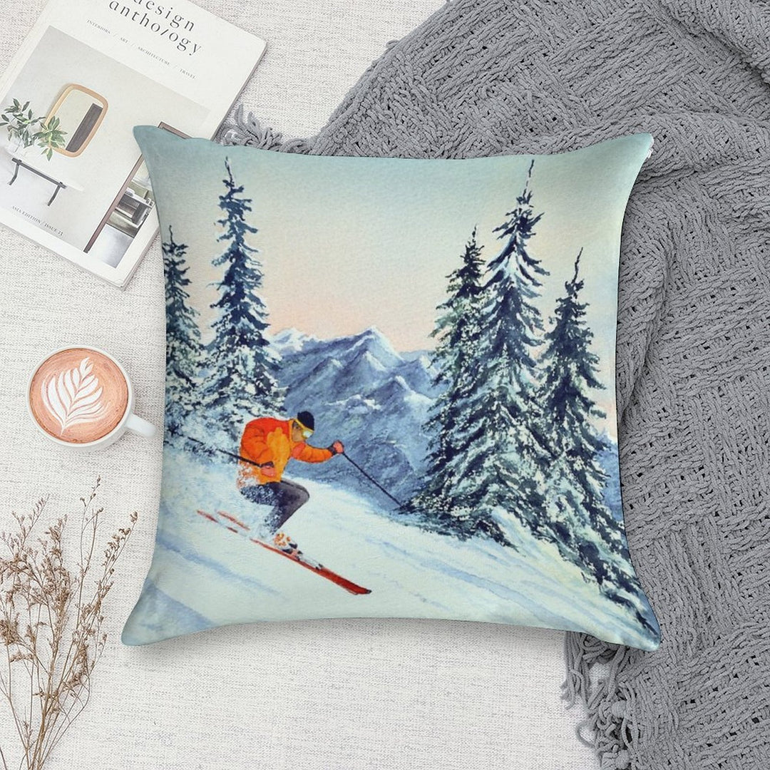 Skiing - The Clear Leader Soft Multiple Sizes Throw Pillow