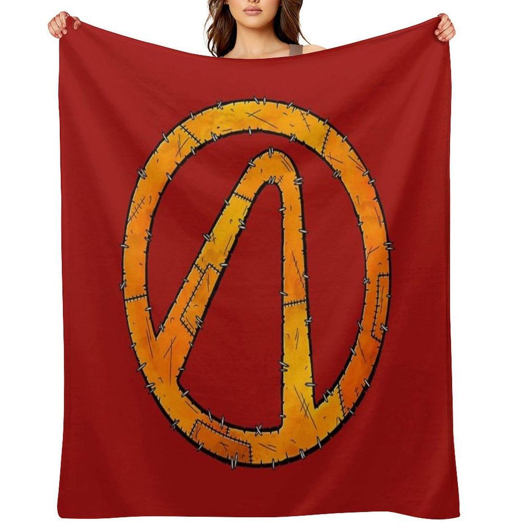 Vault Symbol Stitched - Borderlands Velvety-soft Throw Blanket