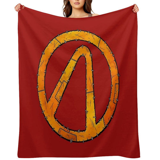 Vault Symbol Stitched - Borderlands Velvety-soft Throw Blanket
