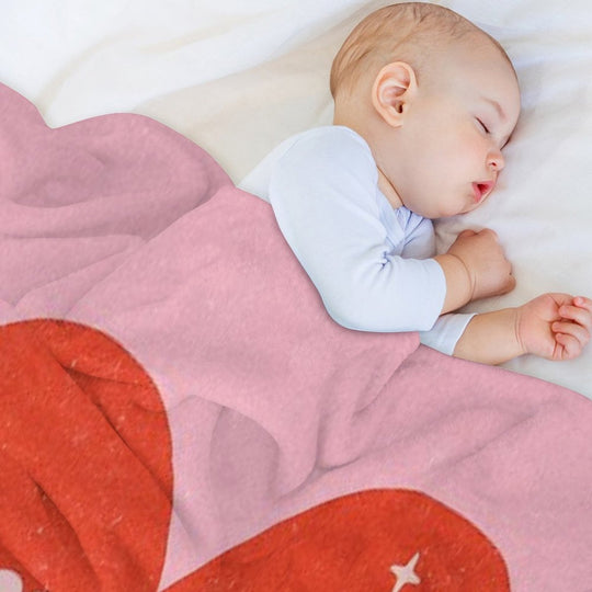 More Self Love {Pretty in Pink & Retro Red) Anti-pilling Throw Blanket