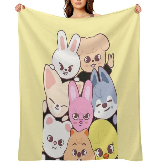 Stray Kids - Skzoo Wrinkle-free Throw Blanket